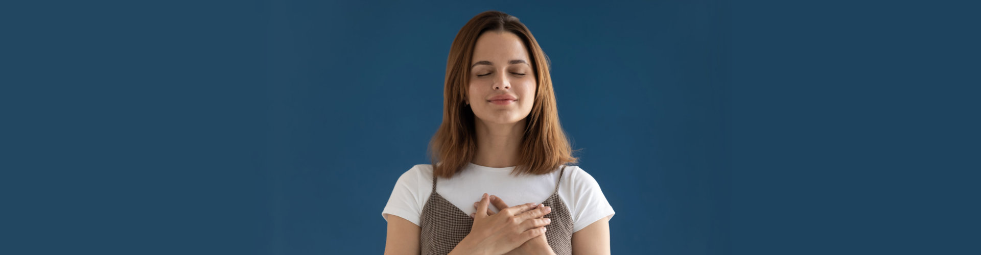 woman giving her warmth heart